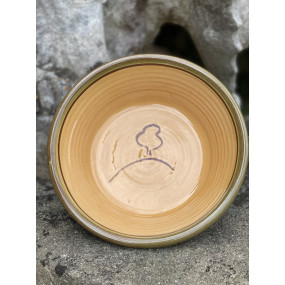 Baking Dish in Ochre and Green 