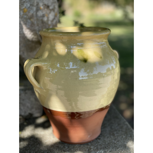 Confit pot large Cream - Green