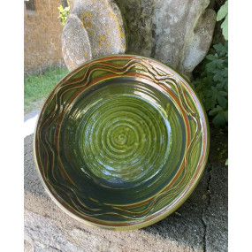 Green Platter large wave design Green Platter large wave design